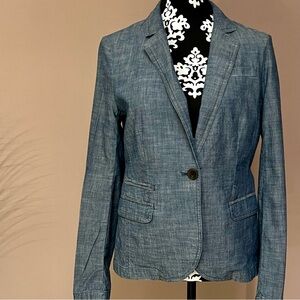 LANDS’ END 100% Cotton Chambray Women’s Blazer